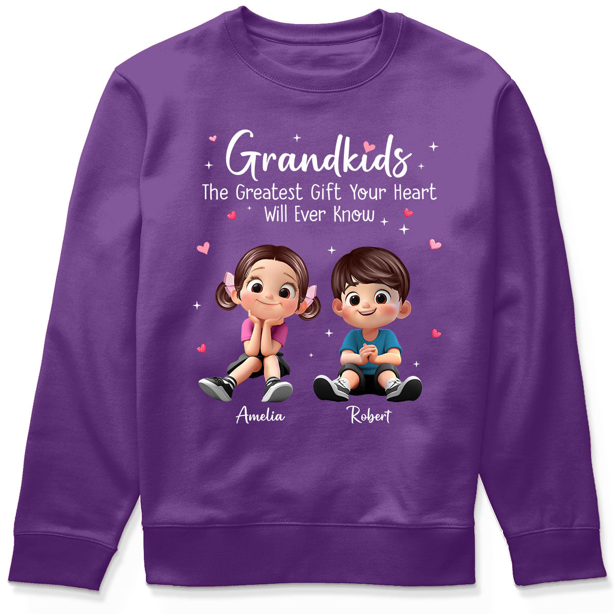 The Greatest Gift You Ever Know Cute Cartoon Kids - Personalized Shirt - Gift For Grandma