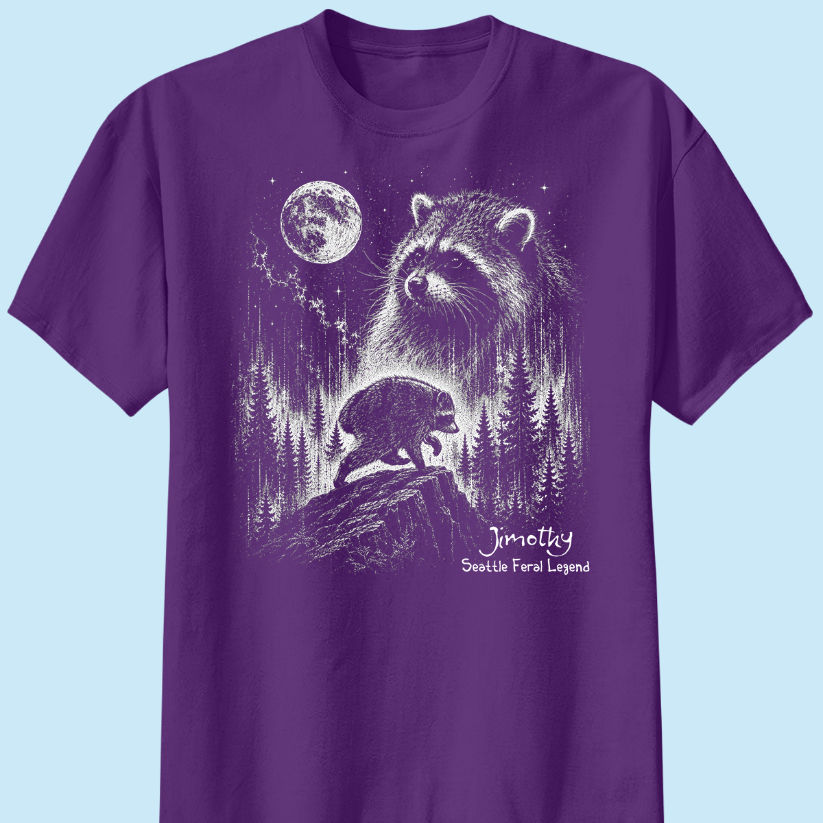 Trending Viral Retro Vintage Jimothy Raccoon Shirt - Trending 2026 Seattle Feral Legend Shirt