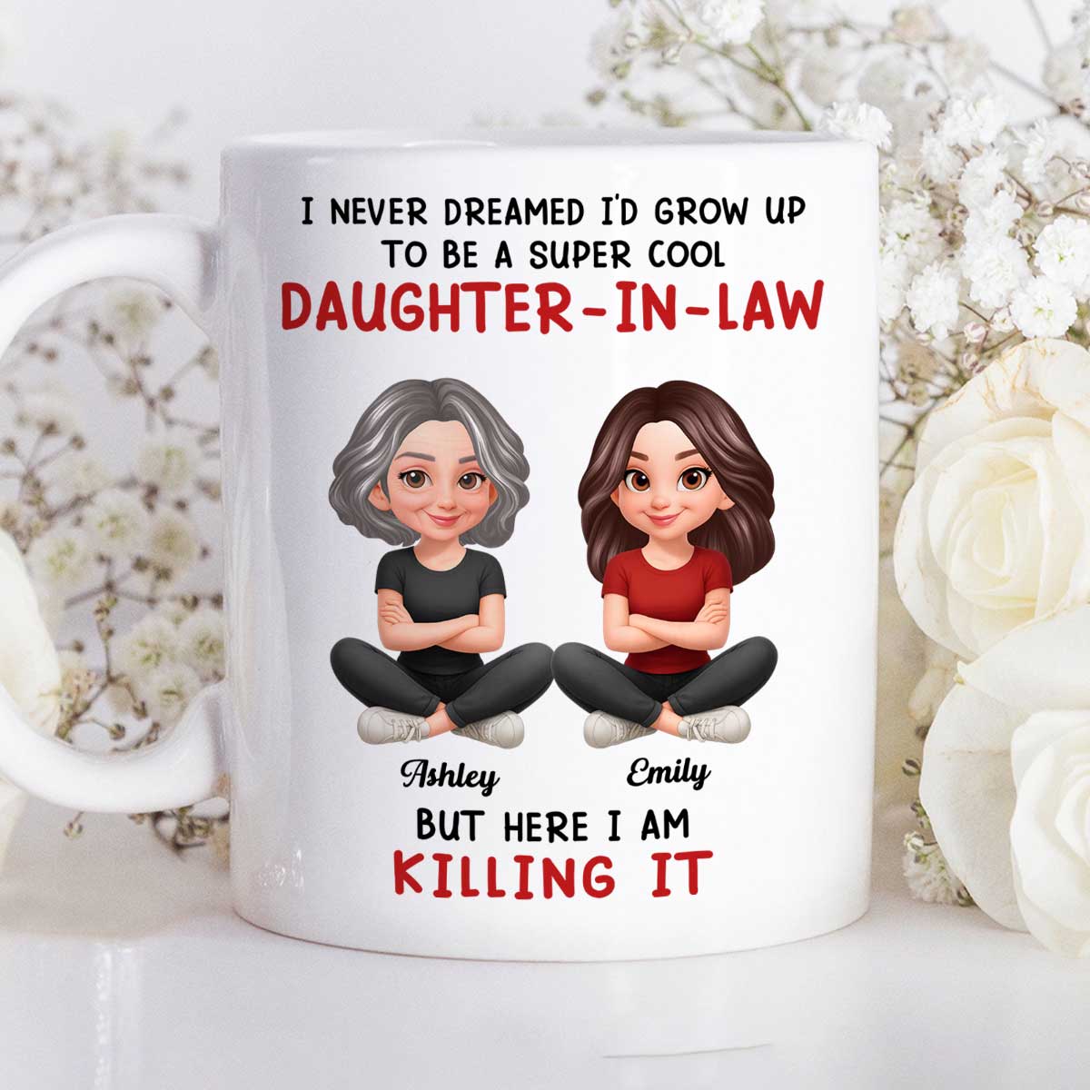 Super Cool Daughter-in-Law - Personalized Mug - Funny Christmas Gift for Daughter-in-Law