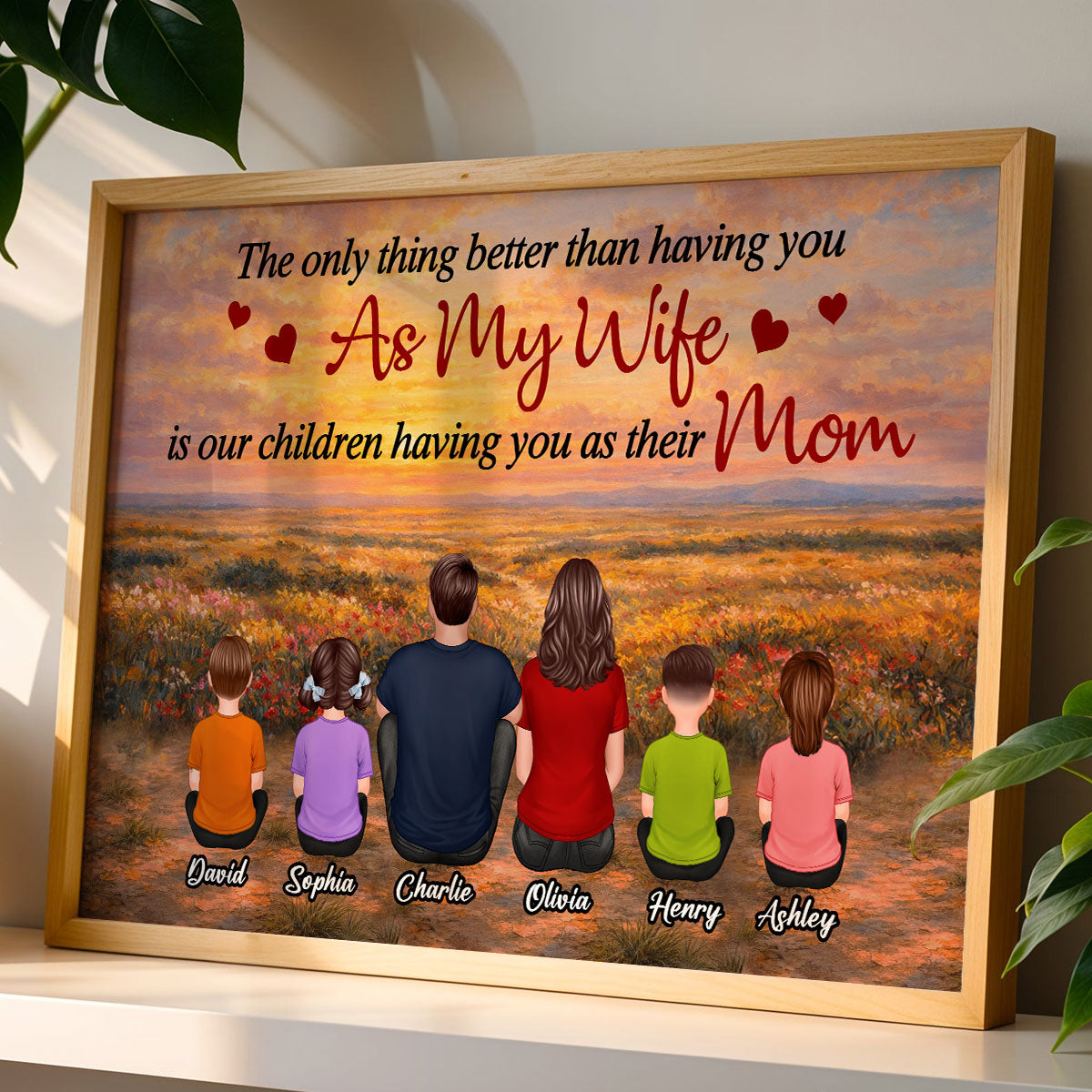 Sunset Fields The Only Thing Better Than Being My Wife - Personalized Poster - Mother's Day Gift For Mom, Wife