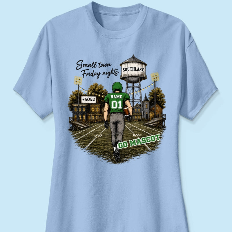Custom Town Name & Zip Code - Personalized Shirt - Game Day Shirt for Football Mom, Football Mama