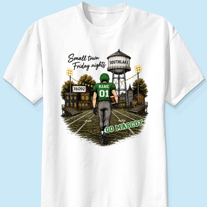 Custom Town Name & Zip Code - Personalized Shirt - Game Day Shirt for Football Mom, Football Mama