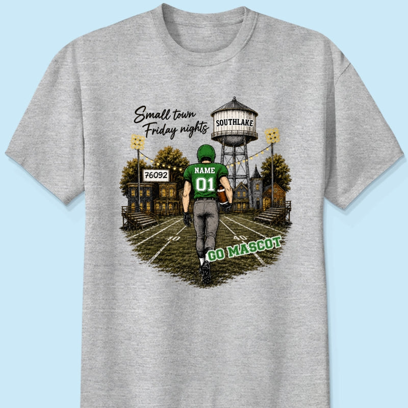 Custom Town Name & Zip Code - Personalized Shirt - Game Day Shirt for Football Mom, Football Mama