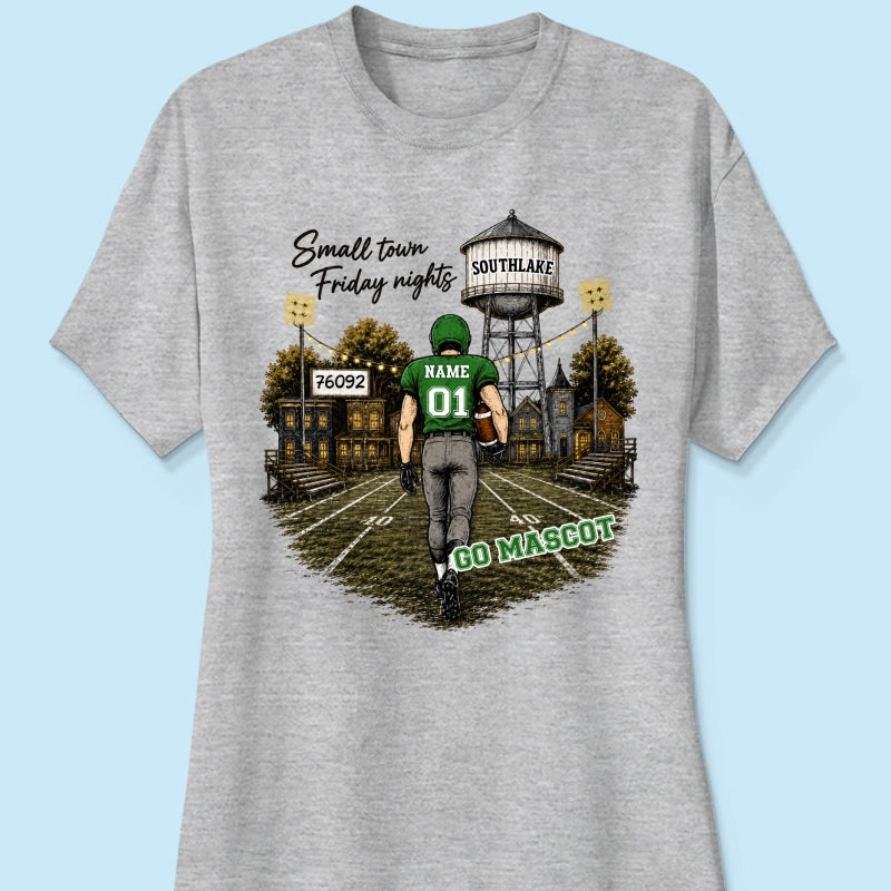 Custom Town Name & Zip Code - Personalized Shirt - Game Day Shirt for Football Mom, Football Mama