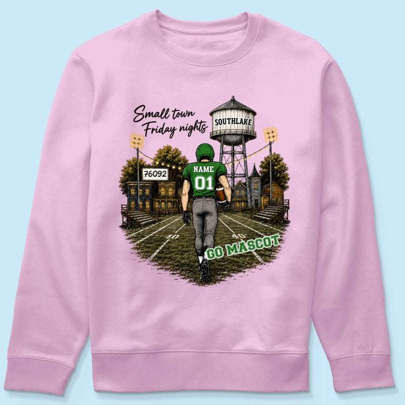 Custom Town Name & Zip Code - Personalized Shirt - Game Day Shirt for Football Mom, Football Mama