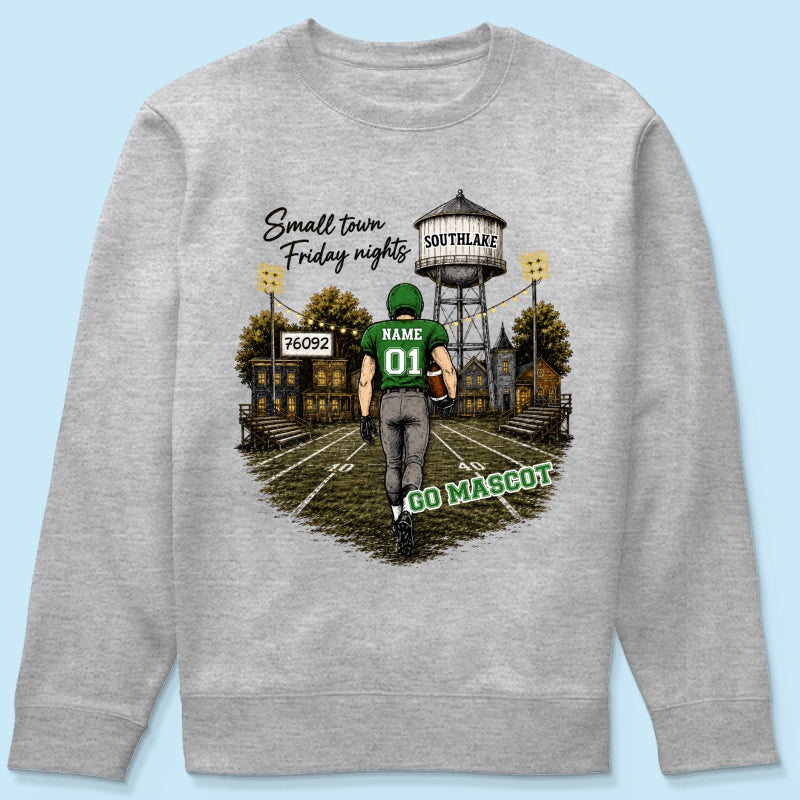 Custom Town Name & Zip Code - Personalized Shirt - Game Day Shirt for Football Mom, Football Mama