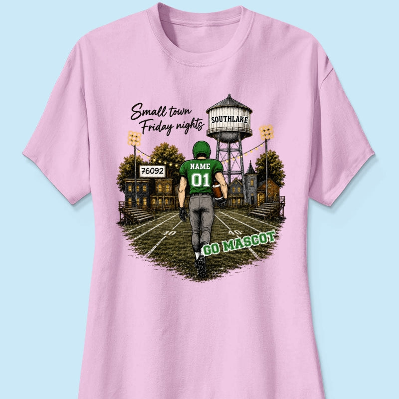 Custom Town Name & Zip Code - Personalized Shirt - Game Day Shirt for Football Mom, Football Mama