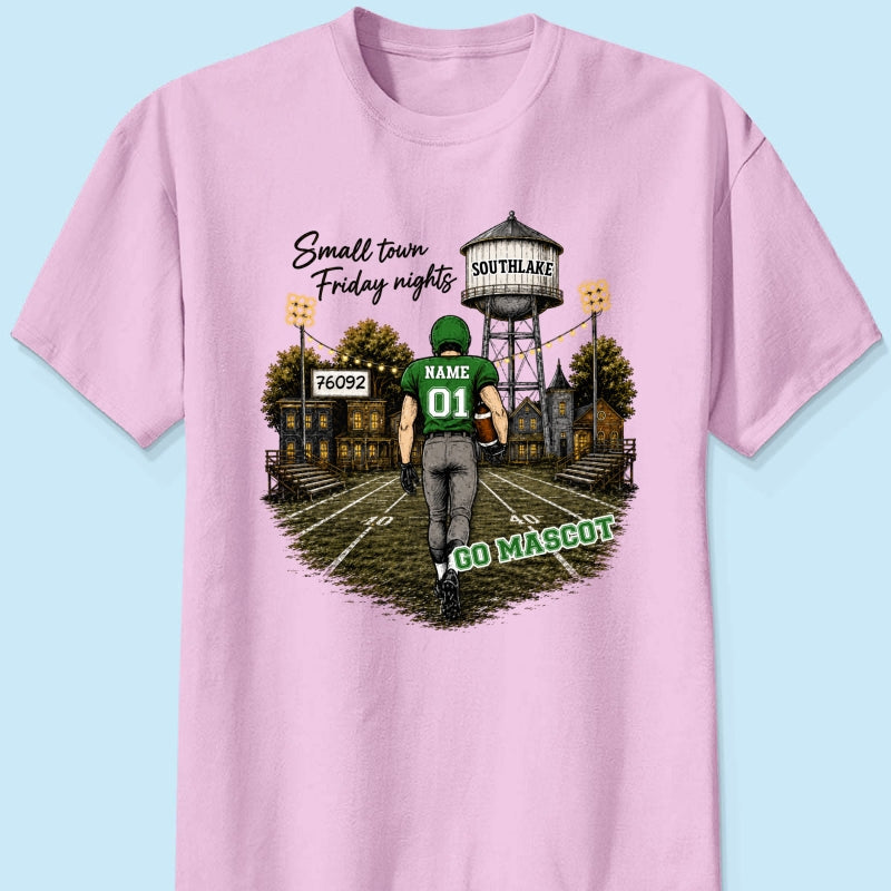 Custom Town Name & Zip Code - Personalized Shirt - Game Day Shirt for Football Mom, Football Mama