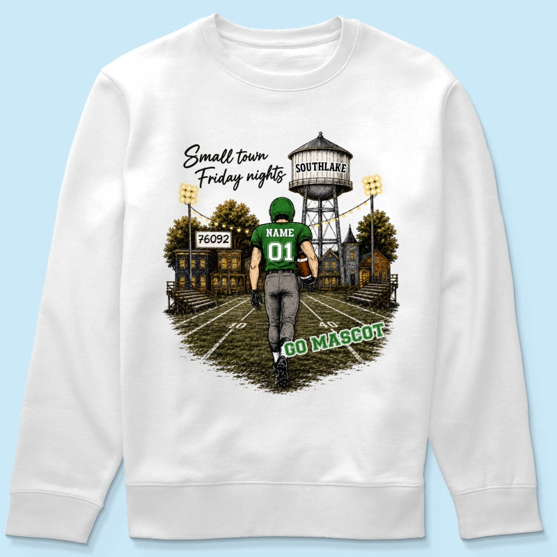Custom Town Name & Zip Code - Personalized Shirt - Game Day Shirt for Football Mom, Football Mama