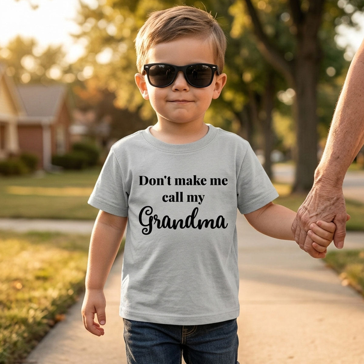 Don't Make Me Call My Grandma Shirt For Kid