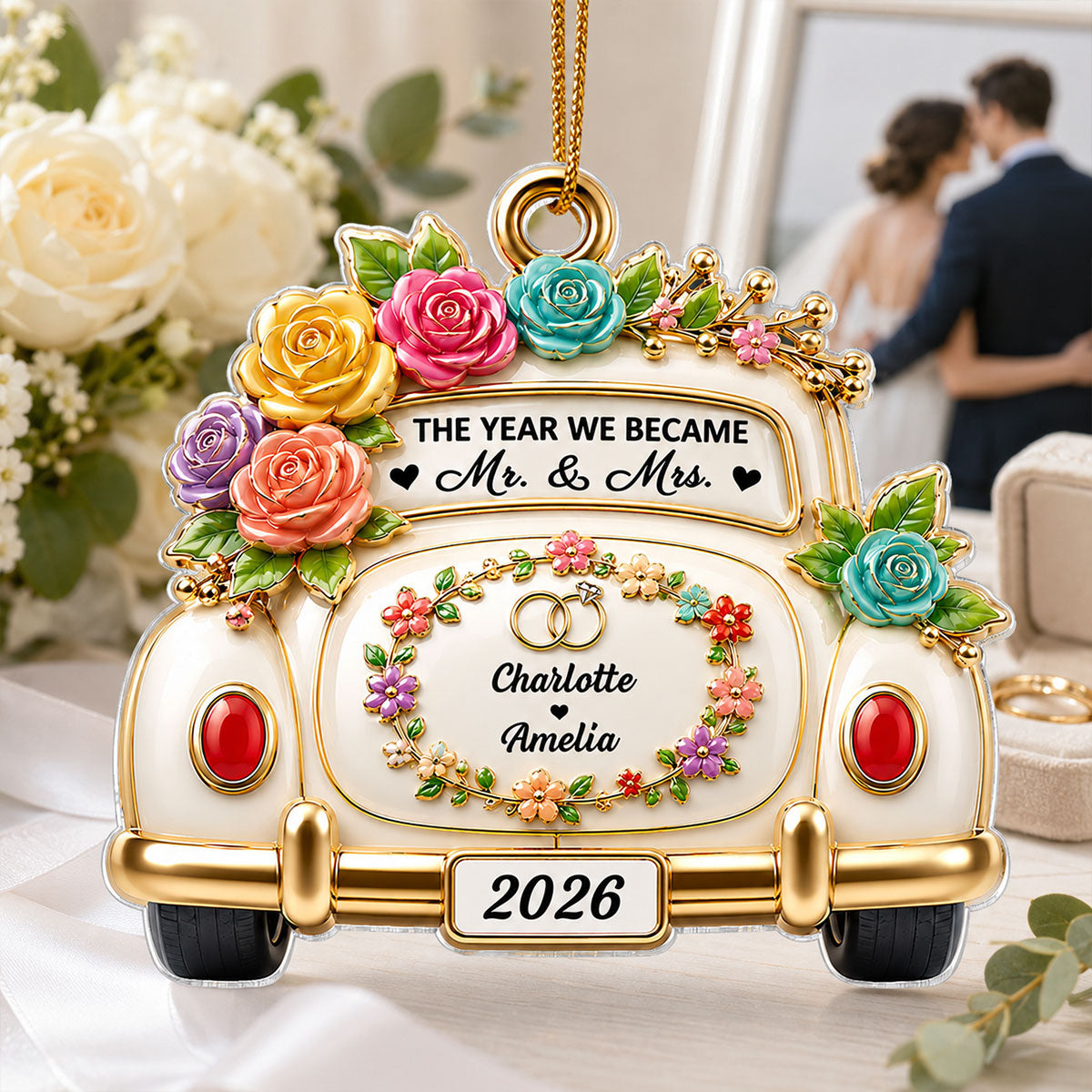 The Best Is Yet To Come - Personalized Acrylic Ornament - Wedding Gifts for Couples Newlyweds 2026
