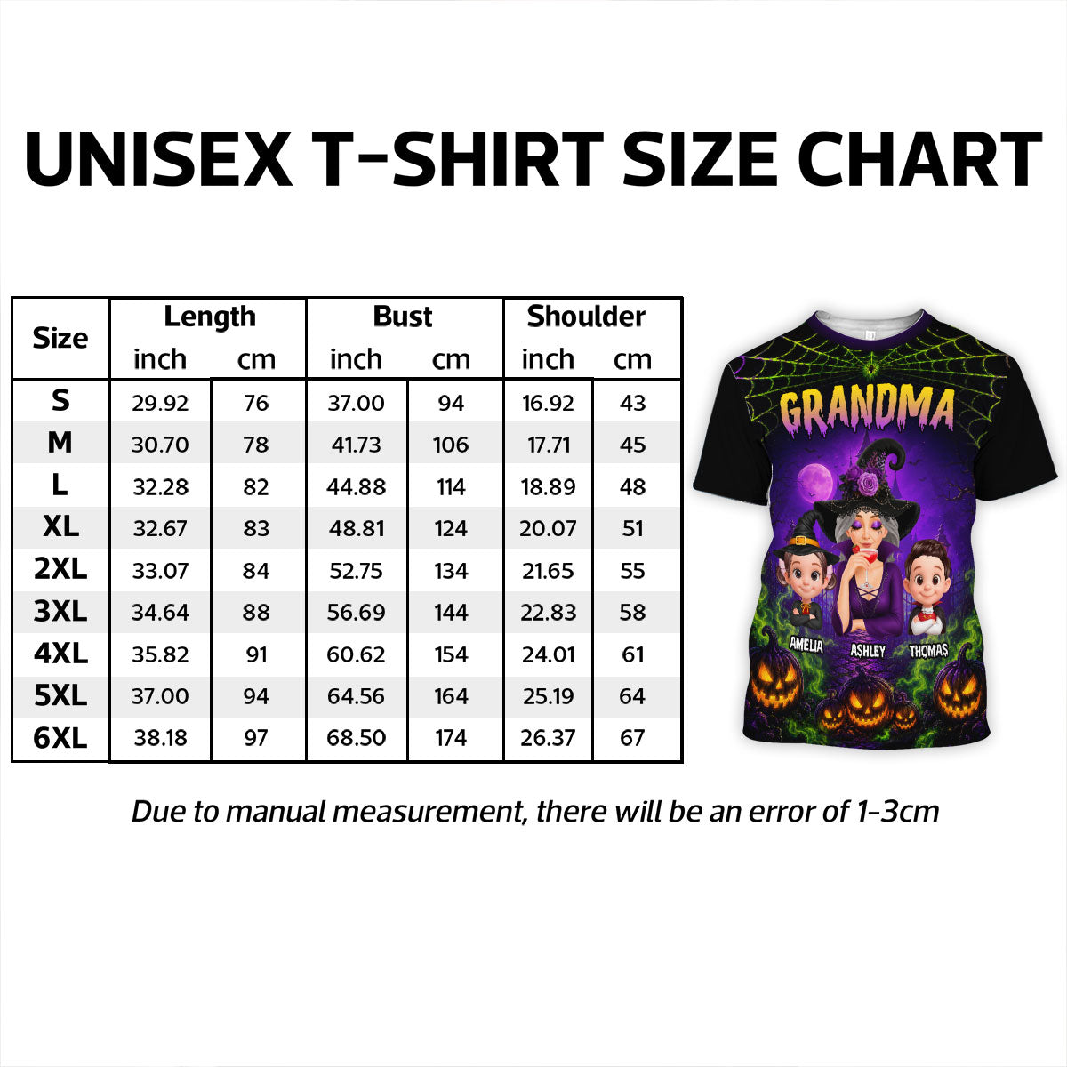 Spooky Grandma Grandkids - Personalized Shirt - Halloween Gift For Grandma