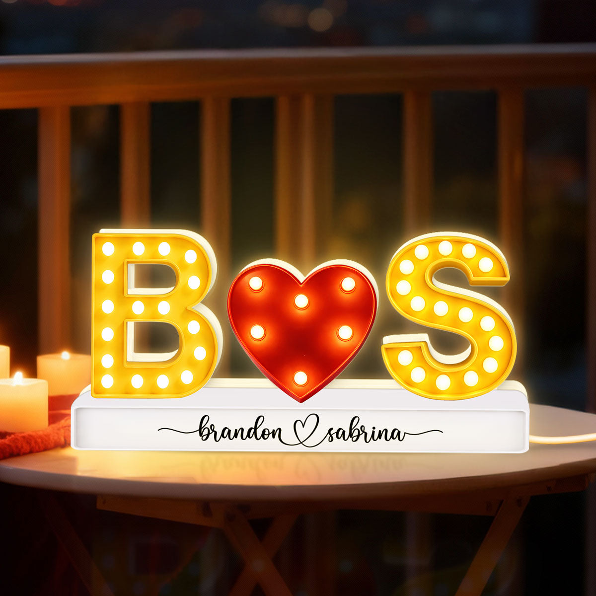 Eternal Love Couple Initials - Personalized Light Box - Heartfelt Valentine's Day Gift, Anniversary Gift For Couple, For Him, For Her