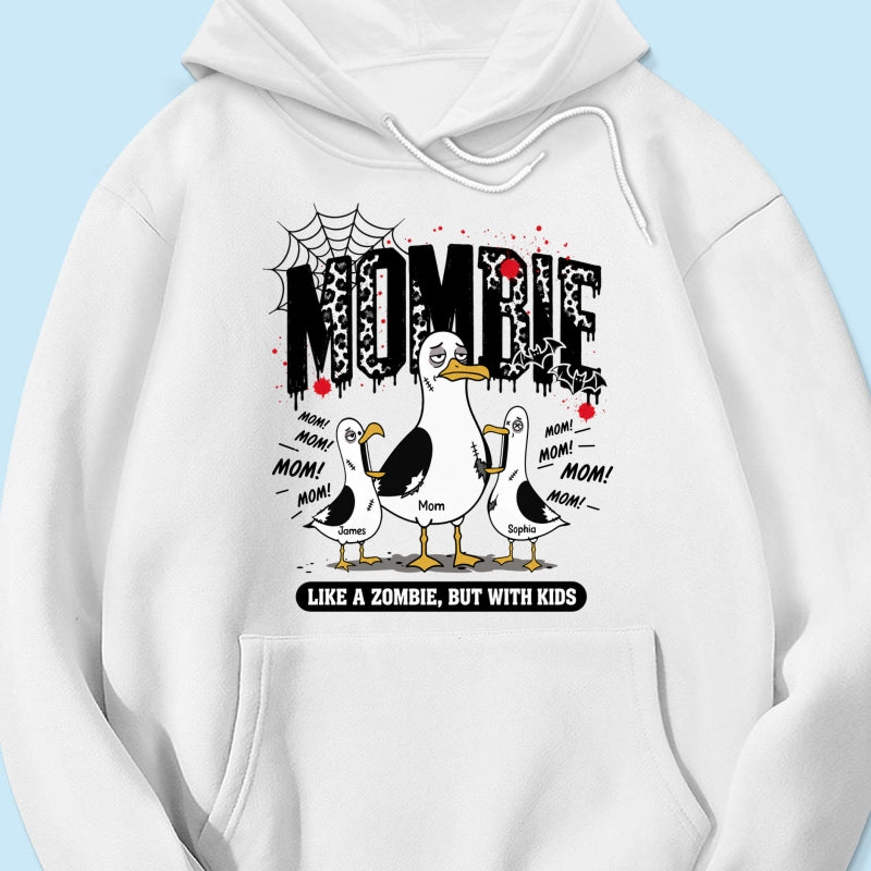 Mombie Like a Zombie But with Kids - Personalized Shirt - Funny Halloween Gift for Mom, Fall Trendy Tee