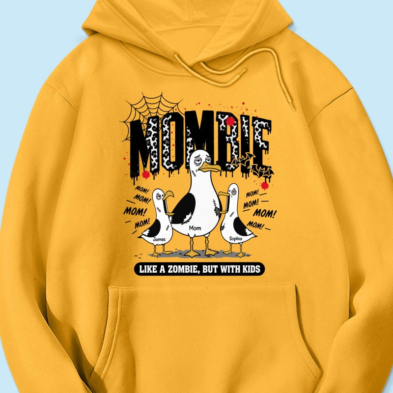 Mombie Like a Zombie But with Kids - Personalized Shirt - Funny Halloween Gift for Mom, Fall Trendy Tee