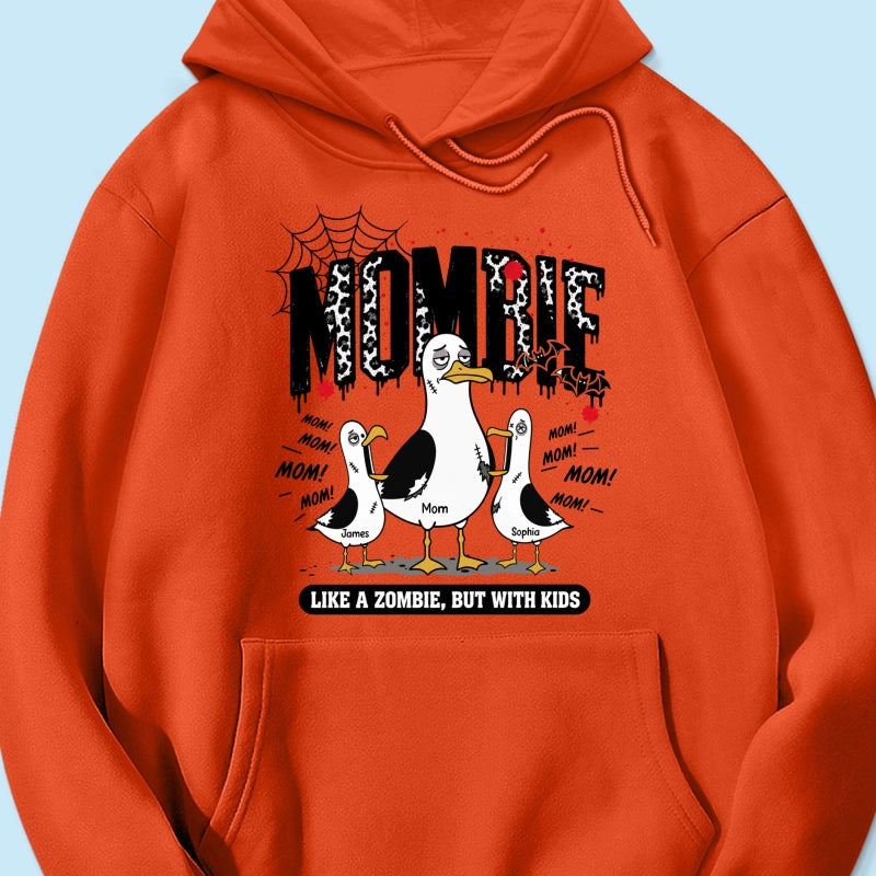 Mombie Like a Zombie But with Kids - Personalized Shirt - Funny Halloween Gift for Mom, Fall Trendy Tee