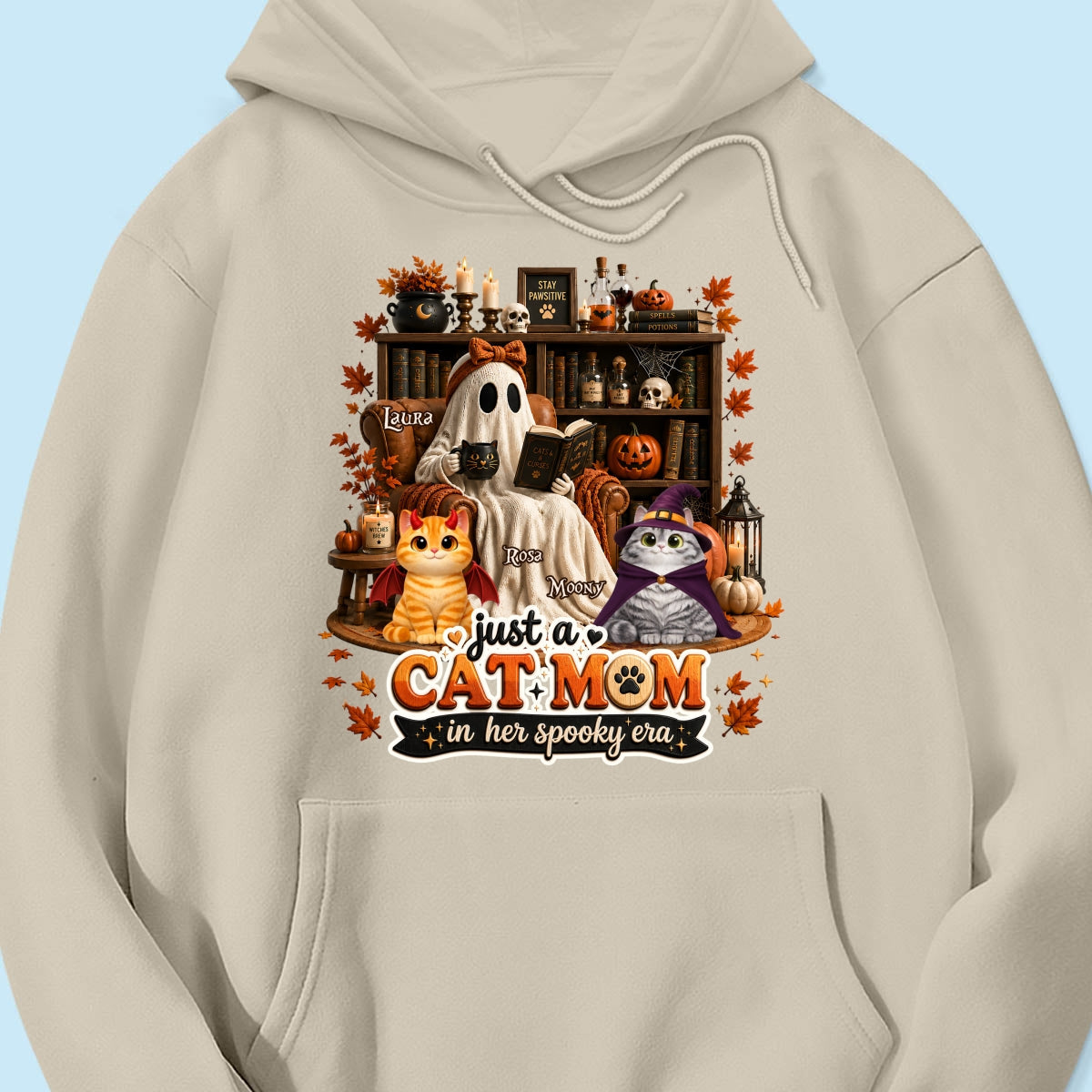 Just A Cat Mom In Her Spooky Era - Personalized Shirt - Halloween Gift, Gift For Cat Lovers