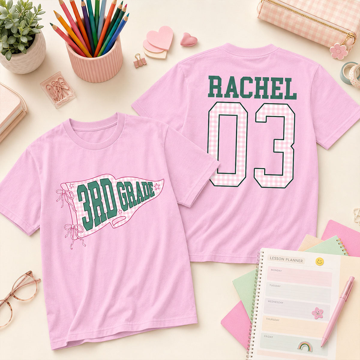 Teacher Team Grade Level - Personalized Double-Sided Shirt - Back To School Gift For Teacher