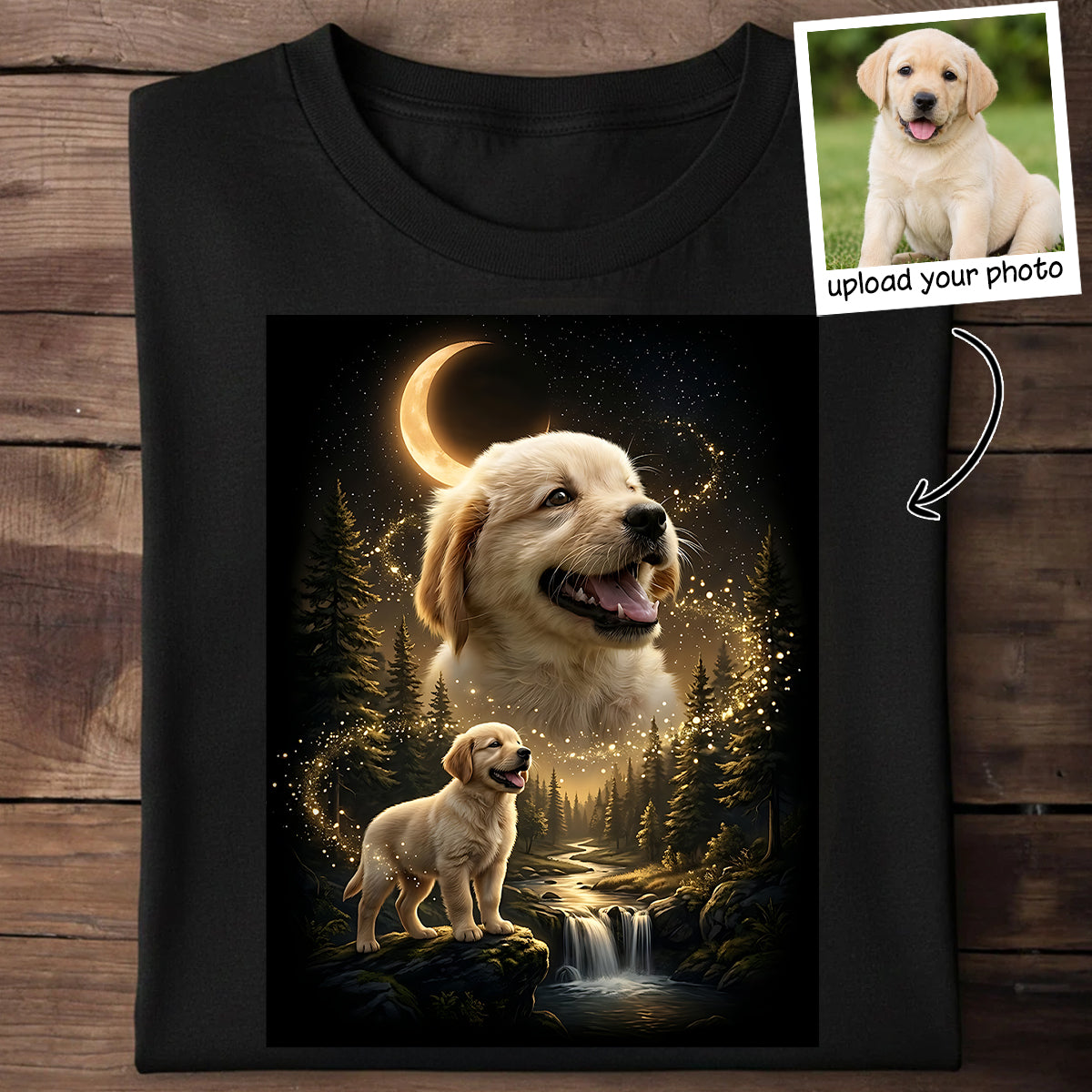 Dog Howling to the Moon - Personalized Shirt - Gift for Dog, Cat Lovers