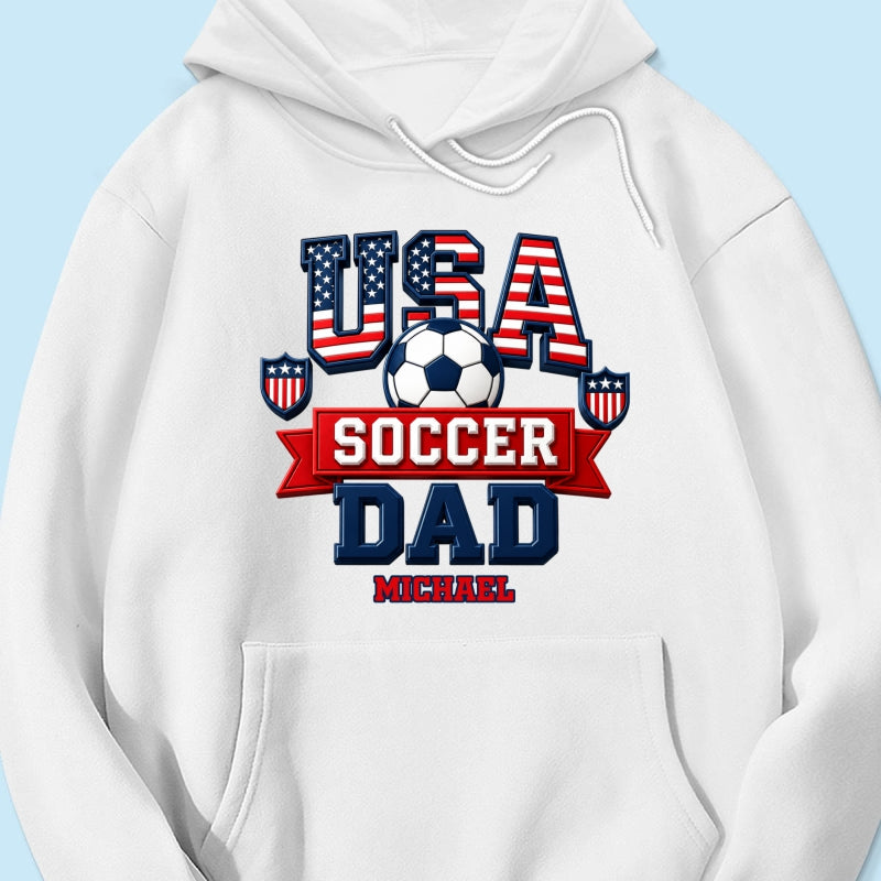 USA Soccer Dad - Personalized Shirt - Gift For Soccer Dad