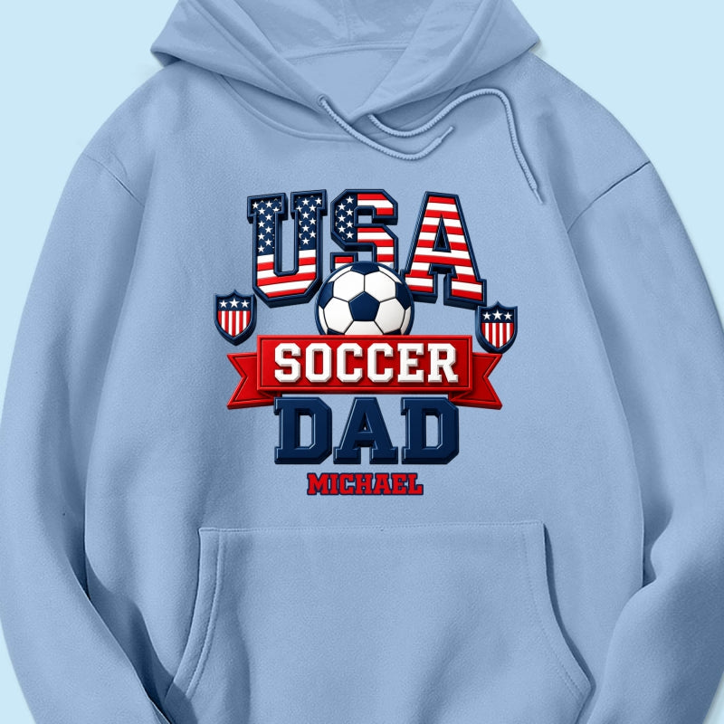USA Soccer Dad - Personalized Shirt - Gift For Soccer Dad