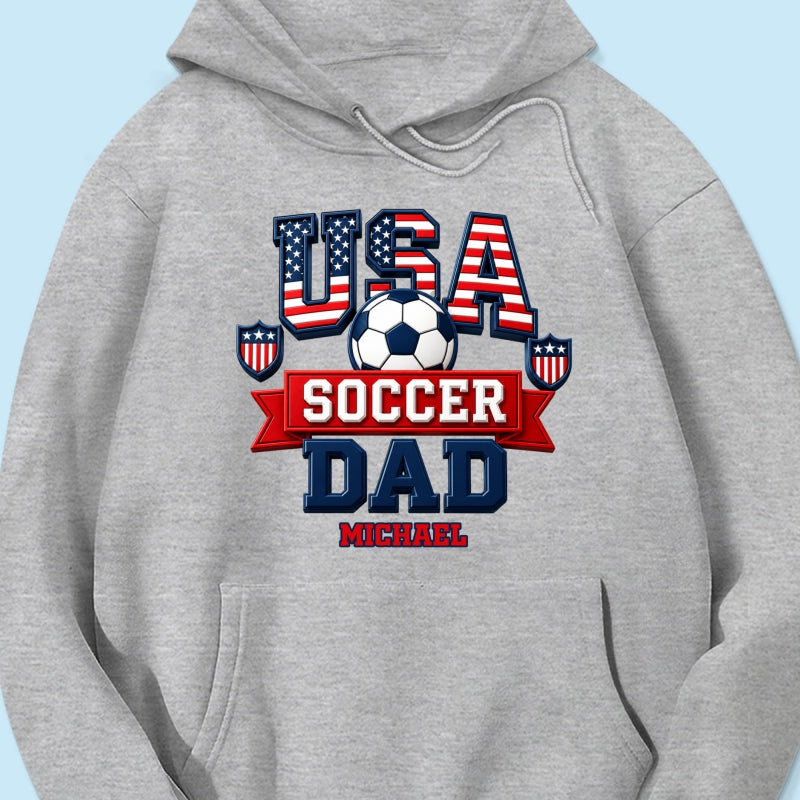 USA Soccer Dad - Personalized Shirt - Gift For Soccer Dad