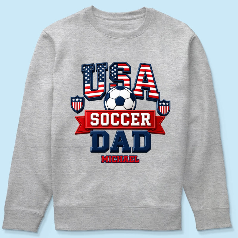 USA Soccer Dad - Personalized Shirt - Gift For Soccer Dad