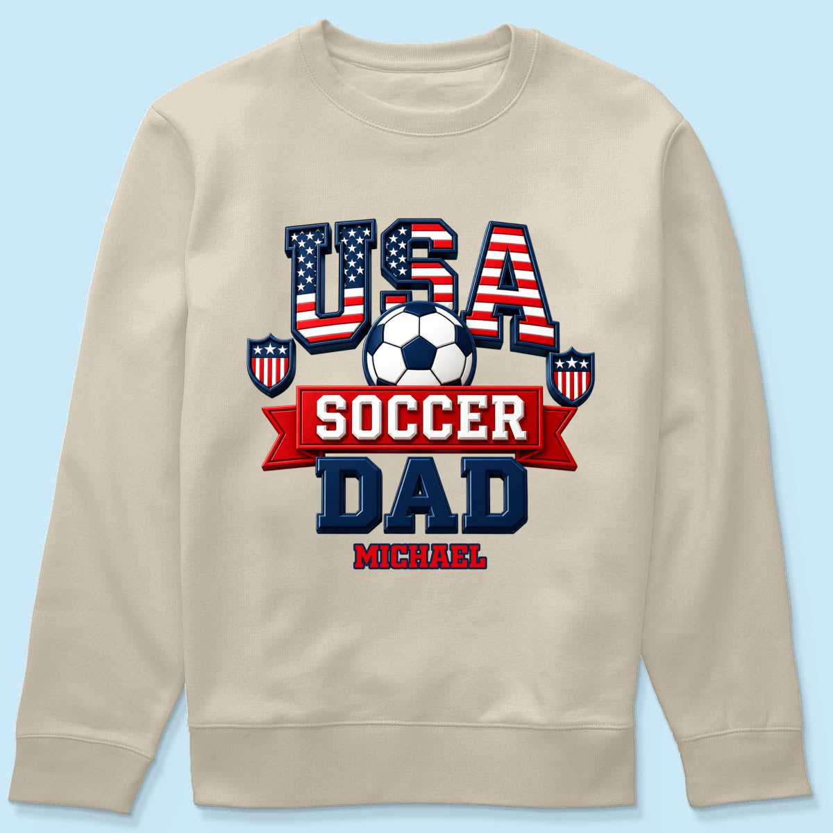 USA Soccer Dad - Personalized Shirt - Gift For Soccer Dad