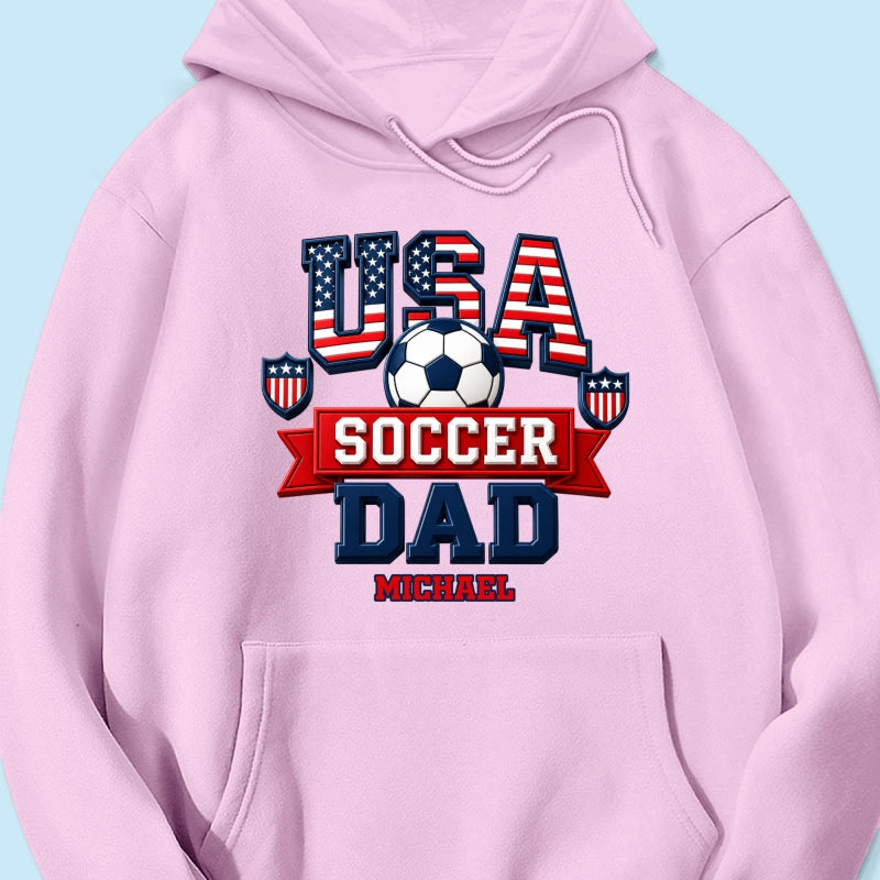 USA Soccer Dad - Personalized Shirt - Gift For Soccer Dad