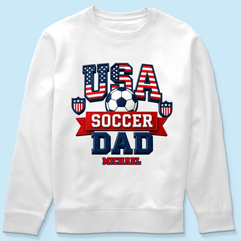 USA Soccer Dad - Personalized Shirt - Gift For Soccer Dad