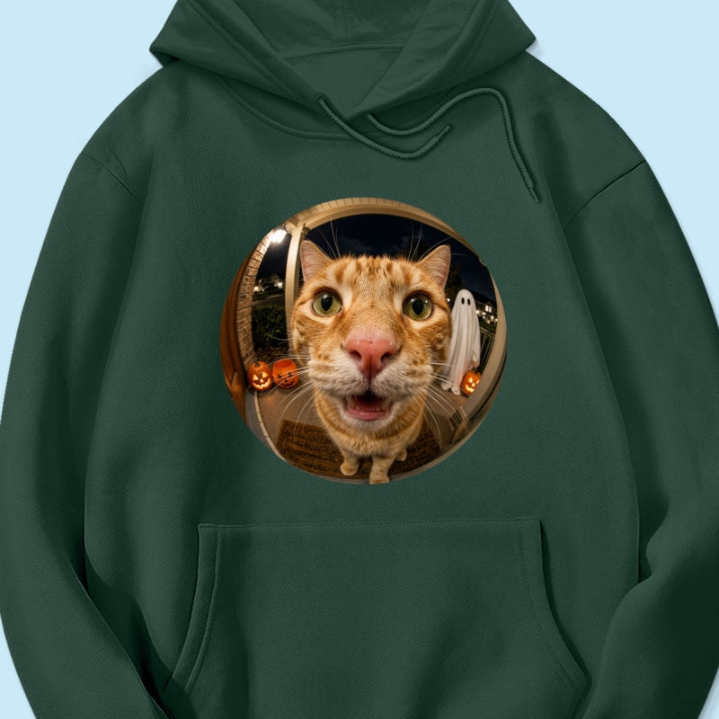 Funny Halloween Doorbell Pet Portrait From Photo - Personalized Shirt