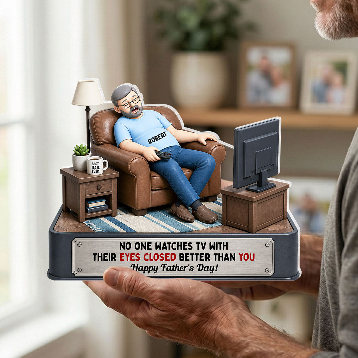 No One Watches TV Better Than You - Personalized Acrylic Block Plaque - Funny  Gift for Dad, Grandpa, Husband