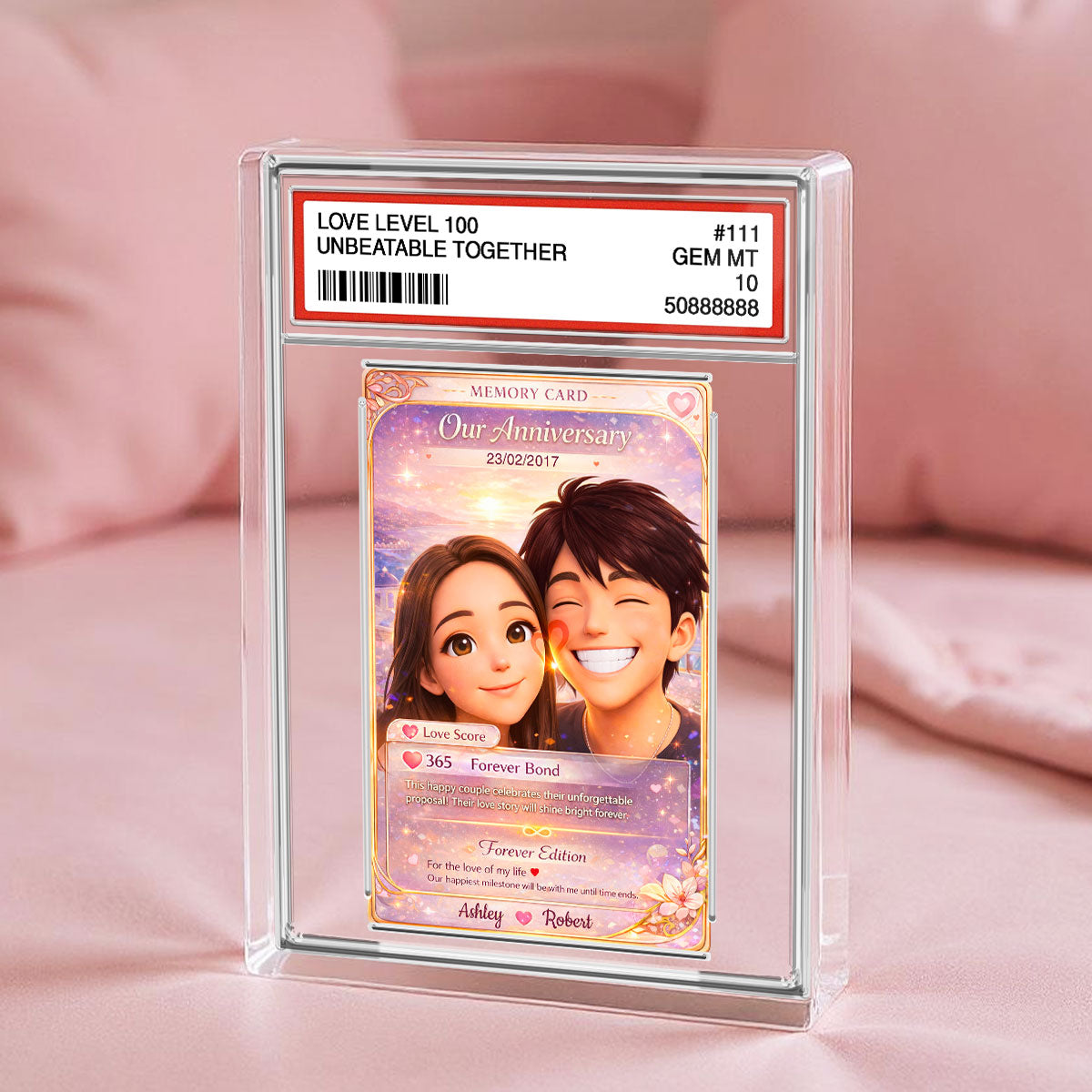 Love Memory Card For Couple - Personalized Rectangle Acrylic Block Plaque - Valentine's Gift For Him, For Her, For Couple