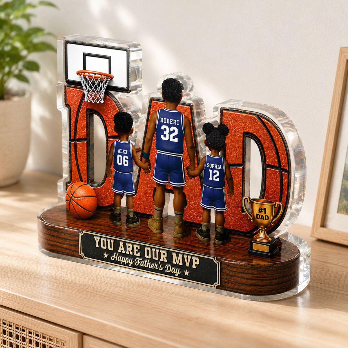 Basketball Dad Legend You Are Our MVP - Personalized Acrylic Block Plaque -  Gift For Dad, Husband, Basketball Fans
