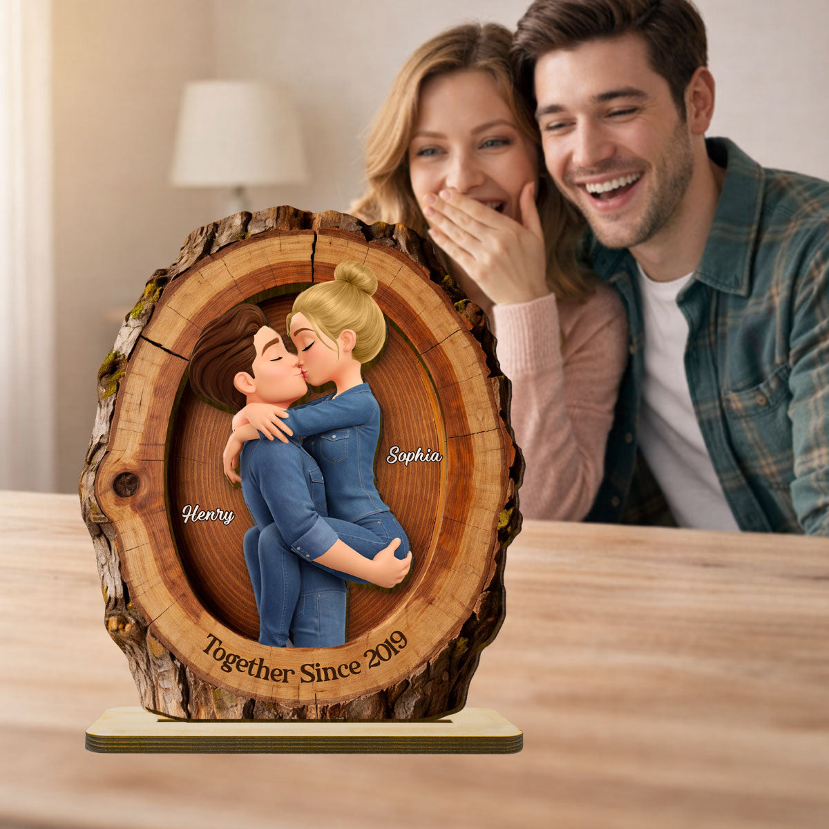 I'm Yours No Returns Or Refunds - Personalized 2-Layered Wooden Plaque - Anniversary, Valentine's Day Gift, Gift For Him, Gift For Her