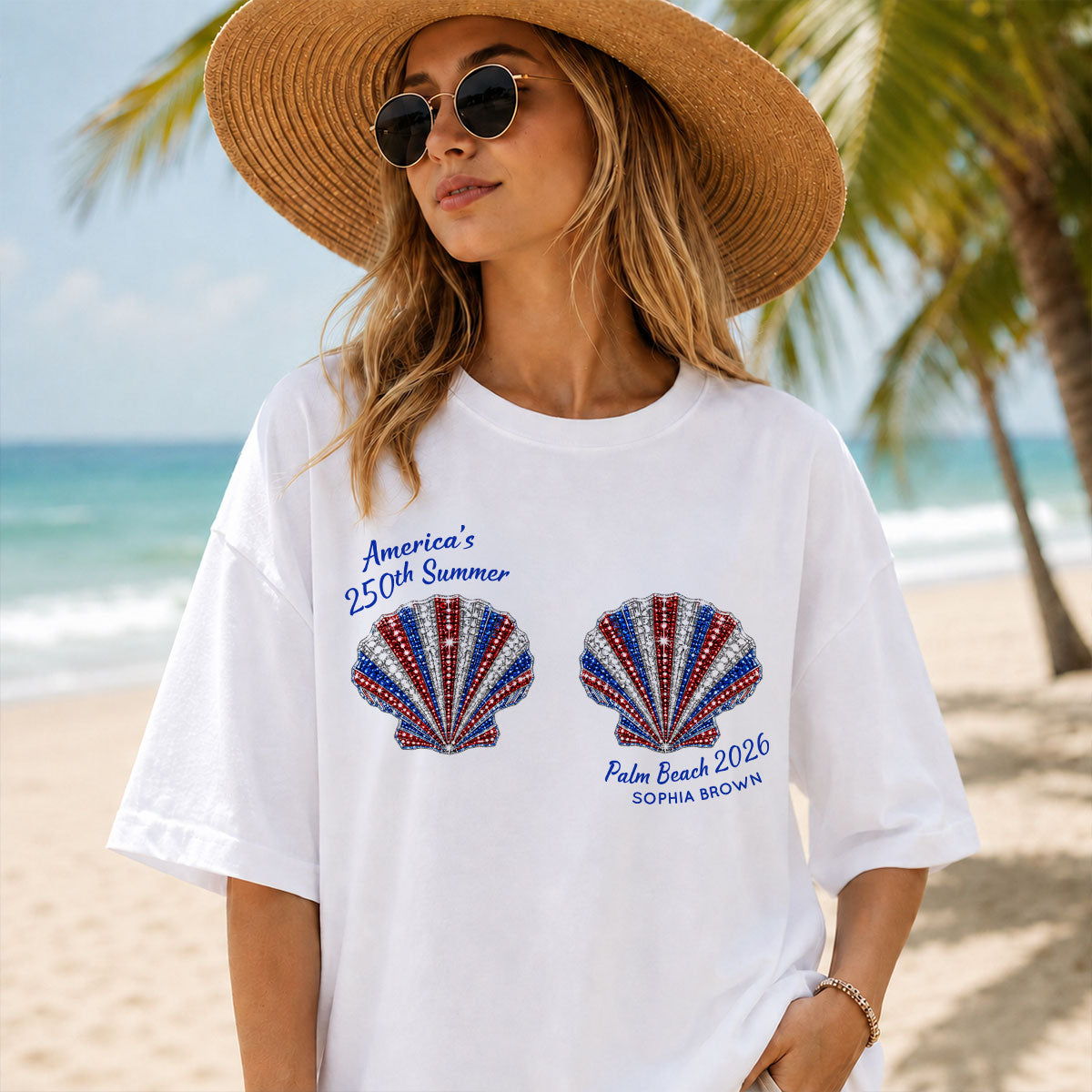 Mermaid America's 250th Summer - Personalized Shirt - Gift For Girl, Women, Besties