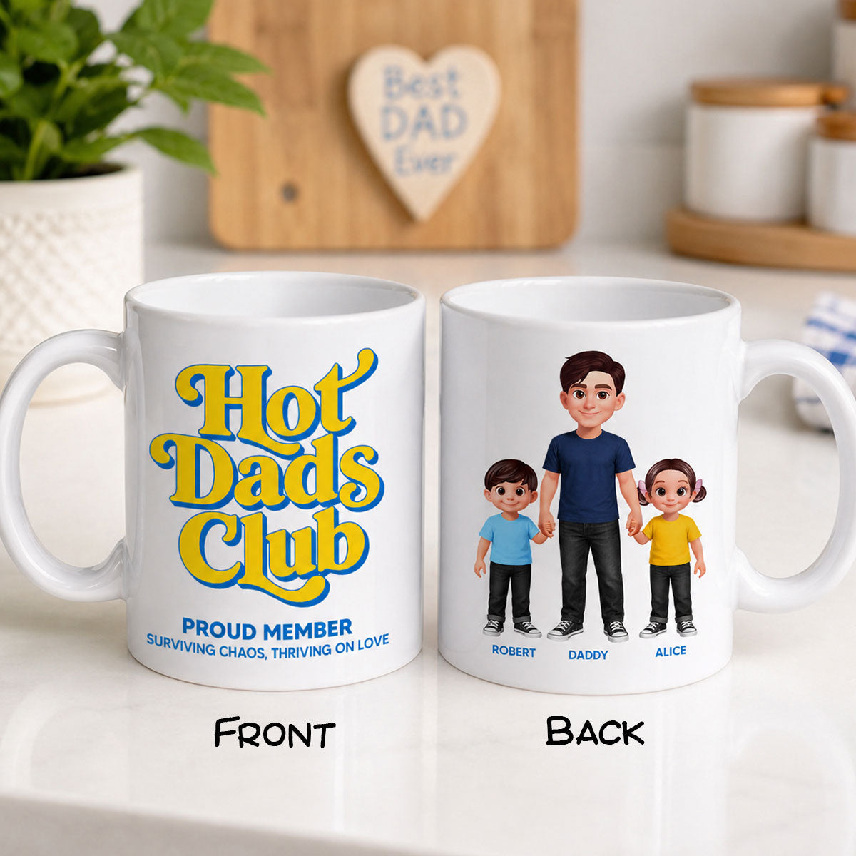 Hot Dads Club - Personalized Mug - Funny Father's Day Gift For Dad, Husband