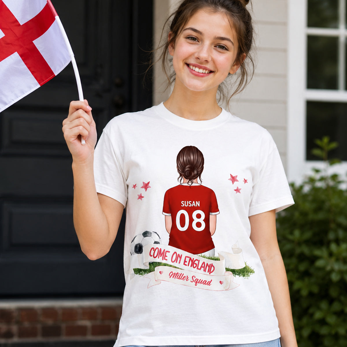 Come On England World Cup 2026 T-Shirt - Personalized Family Matching Shirt - Football Fan Tees