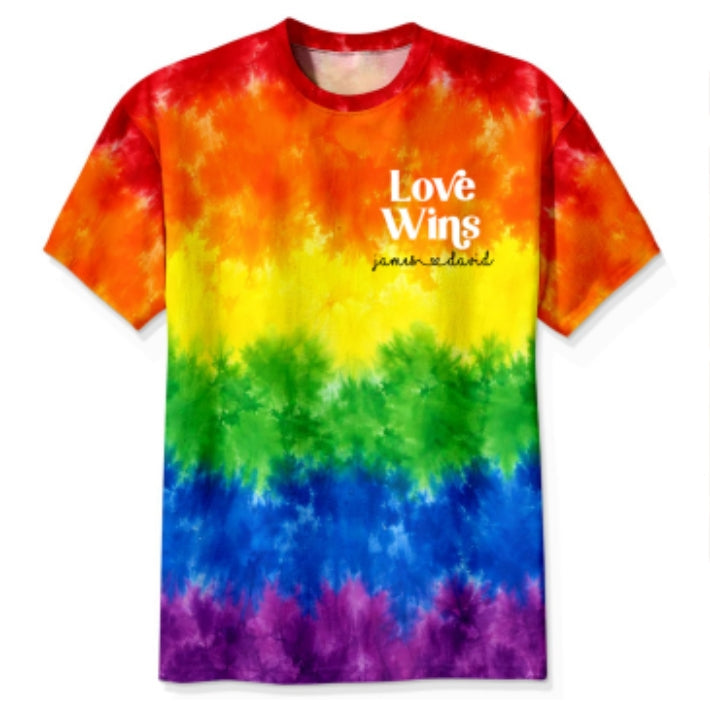 Love Wins Rainbow Tie Dye Pride Theme - Personalized Shirt - Pride Month Keepsake