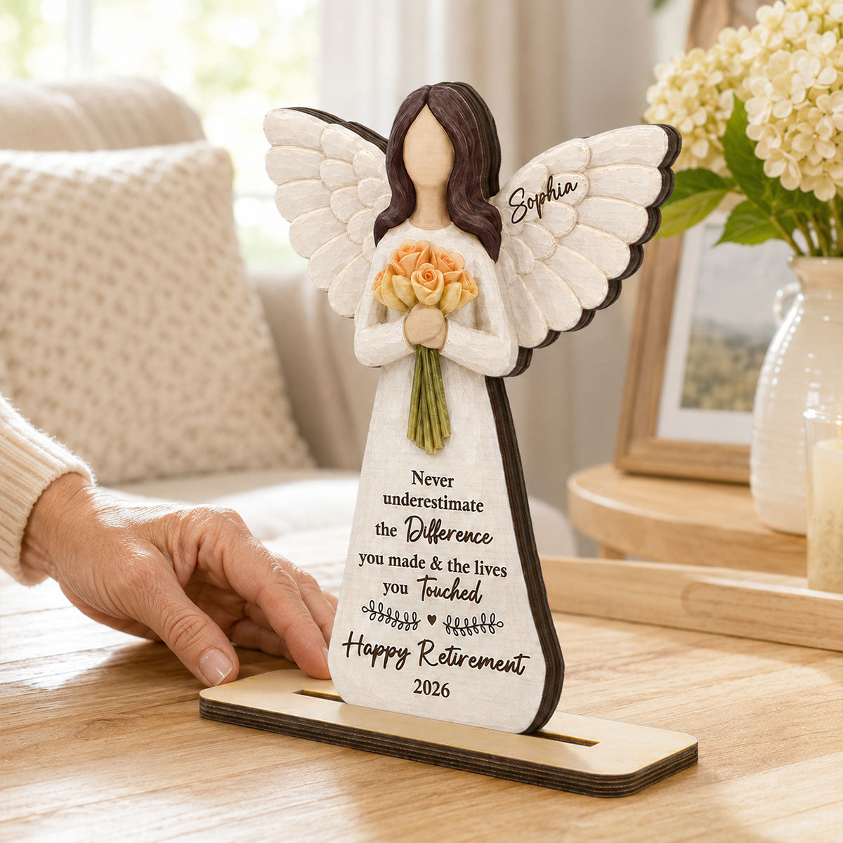 May You Be Proud Of The Work You Have Done 2D Flat - Personalized 2-Layered Wooden Plaque - Retired Keepsake For Coworker Teacher Nurse