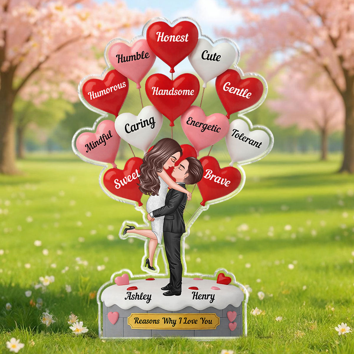 Reason Why I Love You Romantic Couple - Personalized Acrylic Block Plaque - Valentine's Gift For Him, For Her
