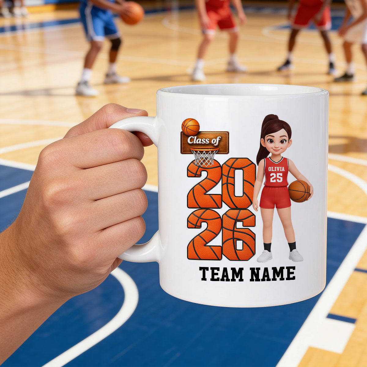 Basketball Senior Class Of 2026 2027 - Personalized Mug - Graduation Keepsake For Son, Daughter