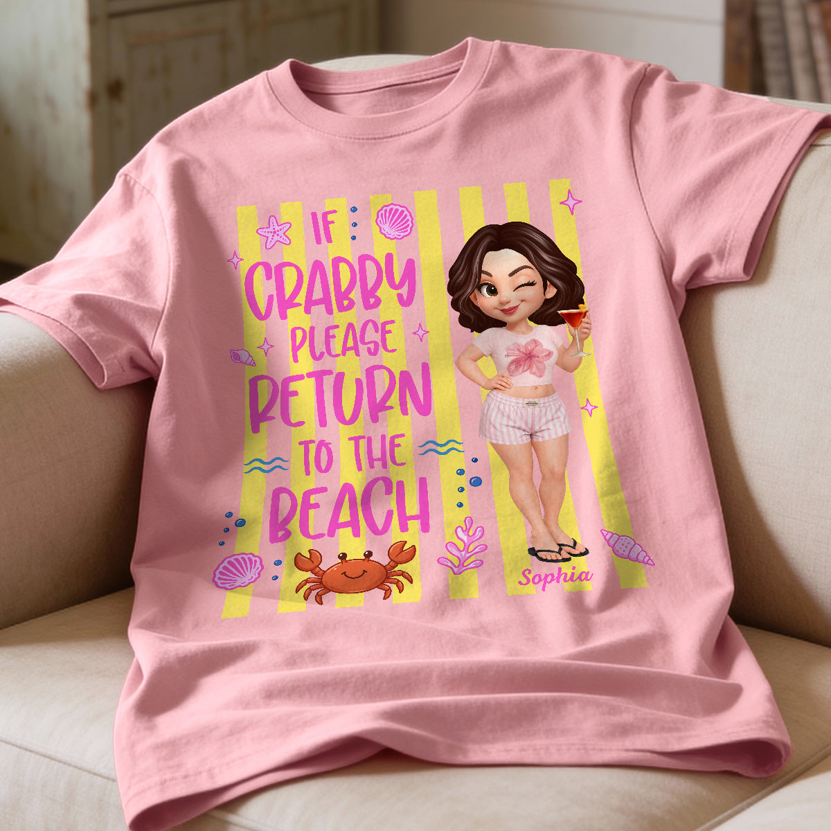 If Crabby Return To The Beach - Personalized Shirt - Summer Funny Shirt