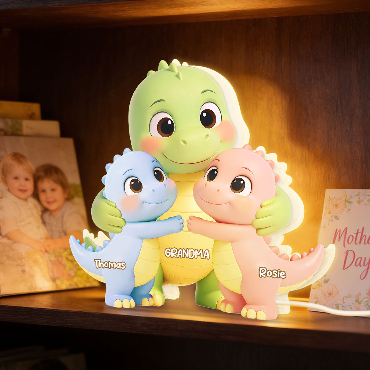 Grandmasaurus Like Normal Grandma But More Awesome - Personalized Light Box - Mother's Day Gift For Grandma