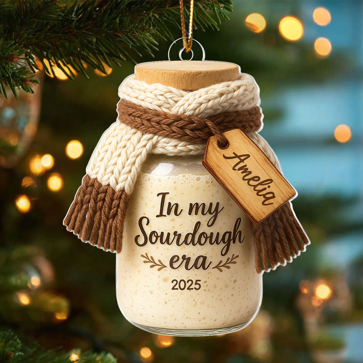 In My Sourdough Era - Personalized Acrylic Ornament - Christmas Gift for Bakers & Bread Lovers