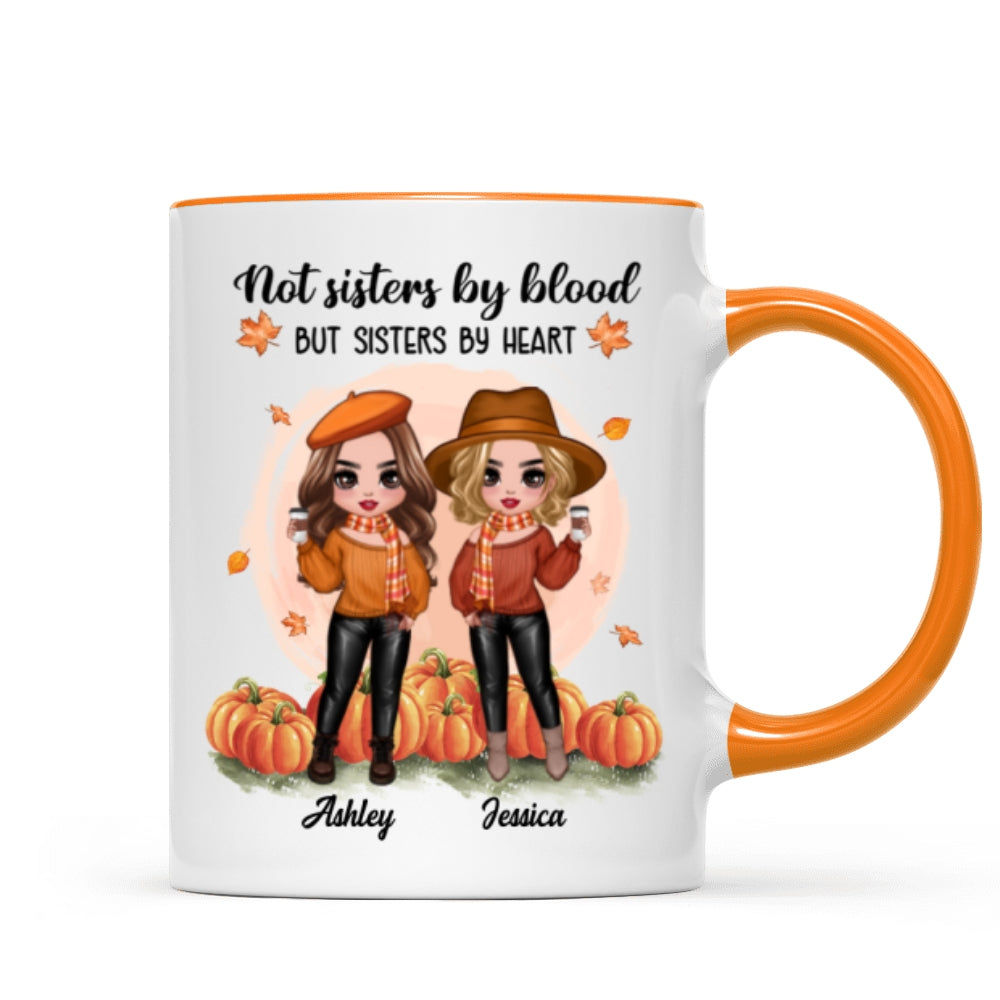 Standing Fall Season Doll Besties Best Friends Personalized Mug