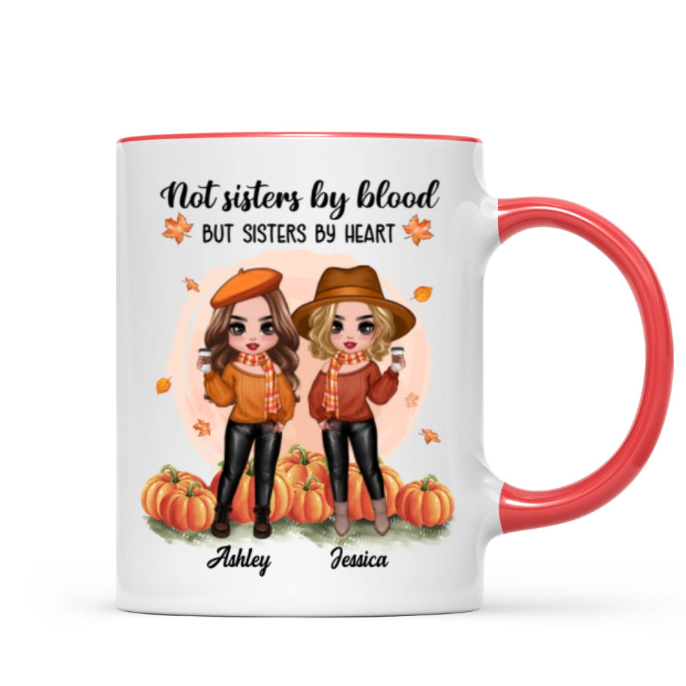 Standing Fall Season Doll Besties Best Friends Personalized Mug