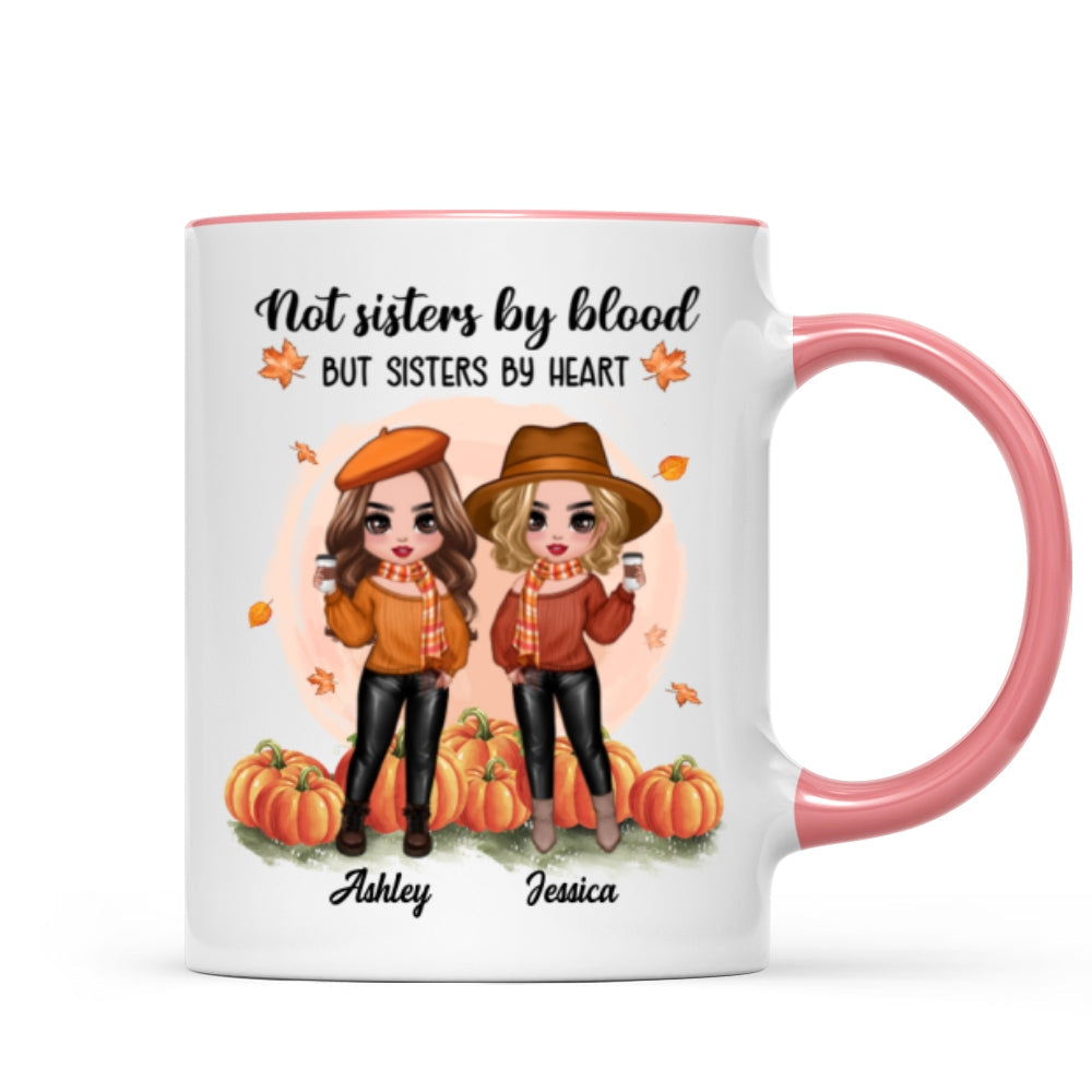 Standing Fall Season Doll Besties Best Friends Personalized Mug