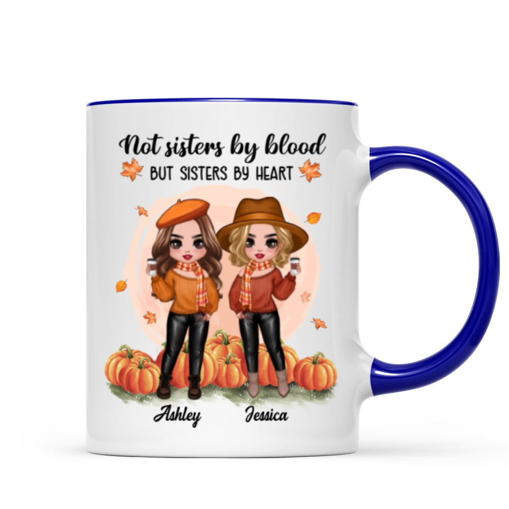 Standing Fall Season Doll Besties Best Friends Personalized Mug