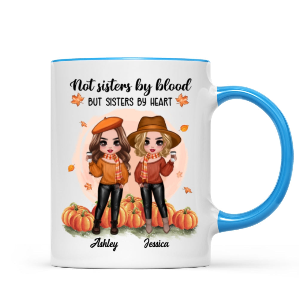 Standing Fall Season Doll Besties Best Friends Personalized Mug